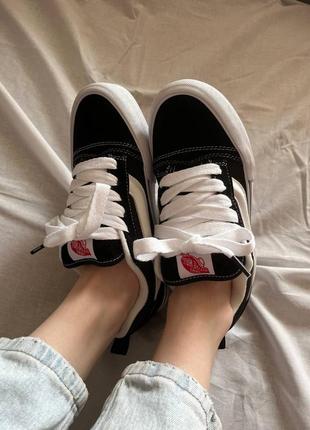 Vans knu skool black white y2k/ drill / sk87 фото