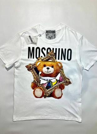 Женская футболка в стиле moschino /размер s-m/ женская футболка в стиле москино / футболка в стиле moschino / футболка в стиле москино /11 фото