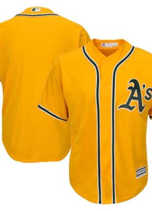 Джерси , бейсбольная , подростковая men's oakland athletics majestic gold official cool base team jersey