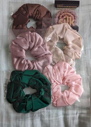 Шелковые резинки для волос millbery silk 100%.