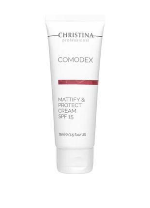 Крем для лица матирующий christina comodex mattify &amp; protect cream spf 15 75 мл1 фото