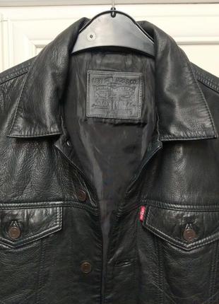 Куртка від levis, шкіряна, шкіра буйвола, чорна