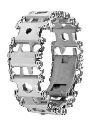 Браслет чоловічий resteq металевий мультитул tread metric-stainless сріблястий