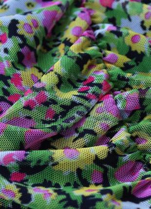 Модная брендовая блуза сетка топ цветочный принт от oasis7 фото