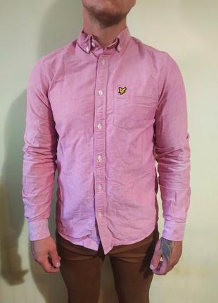 Коттоновая розовая хлопковая рубашка натуральная ткань.