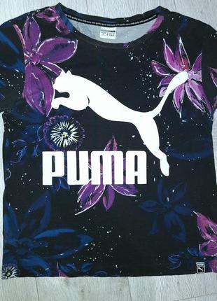 Футболка puma с цветочным принтом4 фото