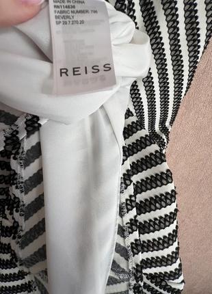 Reiss cукня beverly fit &amp; flare black &amp; white striped sleeveless v-neck5 фото