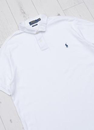 Polo ralph lauren оригинальная футболка поло с лошадью логотипа белого цвета р. l3 фото