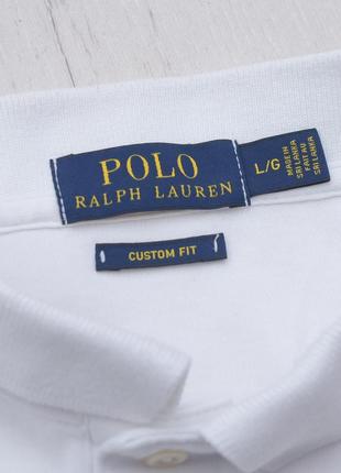 Polo ralph lauren оригинальная футболка поло с лошадью логотипа белого цвета р. l8 фото