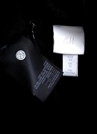 Черное платье плащевка а-силуэта рукава воланы h&amp;m6 фото
