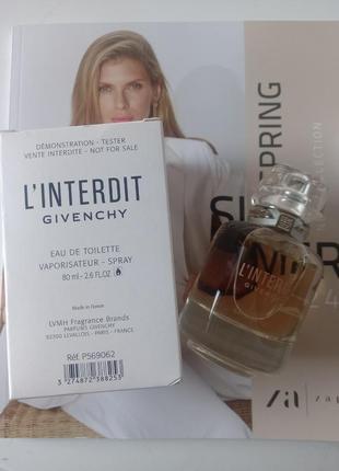 Туалетна вода givenchy l'interdit eau de toilette 100ml ( тестер оригінал!!!)4 фото