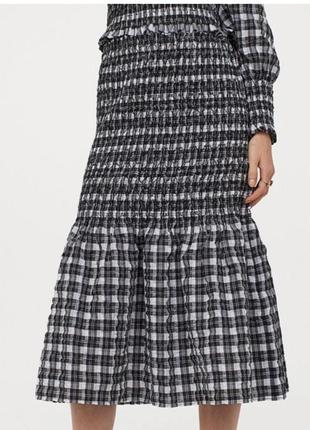 Юбка платья 👗 в клетку жатка h&m сток