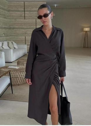 Очень классное платье на запах из лимитированной коллекции из вискозы zara