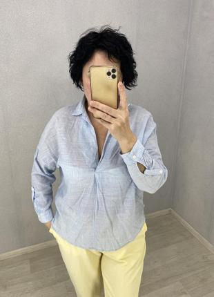 Блуза блузка льон котон