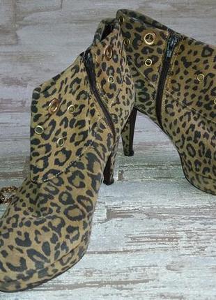 Ботильоны леопардовые из натуральной замши2 фото