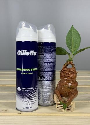 Піна для гоління gillette refreshing breeze 250 - мл.1 фото