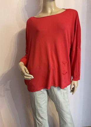Бутековая итальянская вискозная блузка- оверсайз