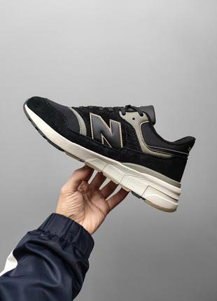 👟 кроссовки new balance 997 black / haki / наложка bs👟2 фото