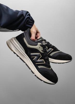 👟 кроссовки new balance 997 black / haki / наложка bs👟7 фото