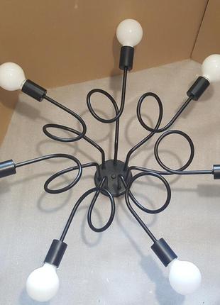 Люстра на 7 ламп сірого кольору