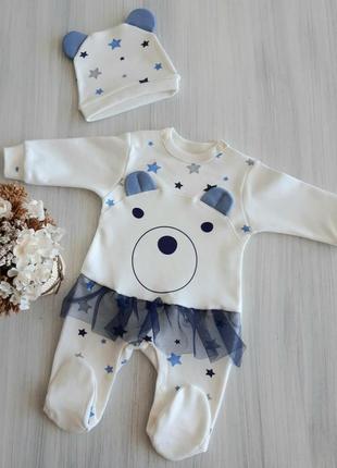 Комплект "мишко-дівчинка" інтерлок тм happy tot