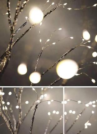 Нічний світильник дерево resteq, декоративний нічник 108 світлодіодів9 фото