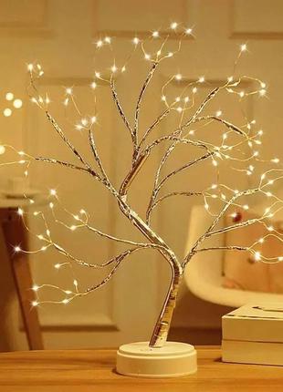 Нічний світильник дерево resteq, декоративний нічник 108 світлодіодів1 фото
