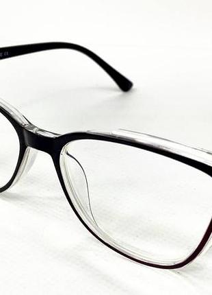 Очки корректирующие для зрения компьютерные черно-белые