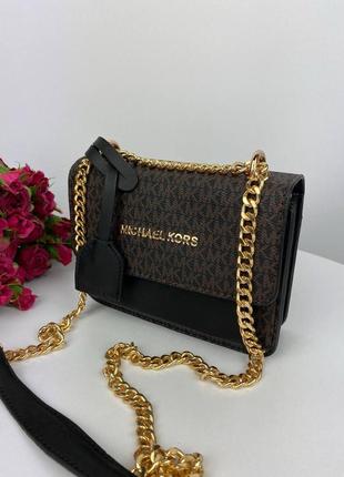 Сумка michael kors mini brown/black2 фото