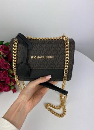 Сумка michael kors mini brown/black1 фото