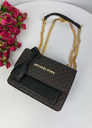 Сумка michael kors mini brown/black4 фото