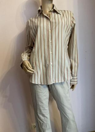 Стильна бавовняна рубашка в смужку/xl/ brend loden- steiner