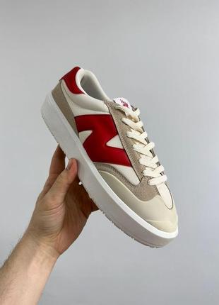 Чоловічі кросівки new balance ct302 white/red біло-червоні кросівки демісезон нью беланс легкі нью баленс кросівки червоні