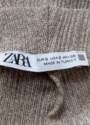 Трикотажные брюки - клеш с разрезами zara4 фото
