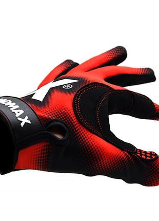 Рукавички для фітнесу madmax mxg-101 x gloves black/grey/red s2 фото