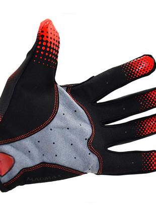 Рукавички для фітнесу madmax mxg-101 x gloves black/grey/red s3 фото