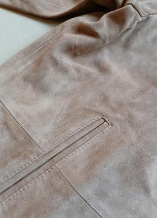 Винтажная кожаная куртка offset iз супер мягкой замши без подкладки. в идеальном состоянии8 фото