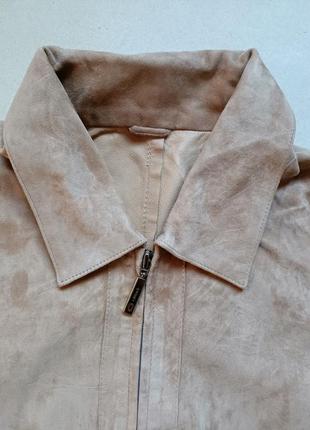 Винтажная кожаная куртка offset iз супер мягкой замши без подкладки. в идеальном состоянии5 фото