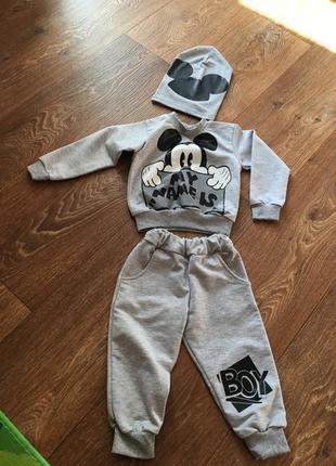 Костюм тройка спортивный микки маус 52 , 12-24