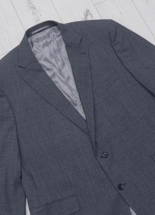 Ermenegildo zegna tailored fit піджак блейзер сірий в клітинку 100% wool р. 58 xxl2 фото