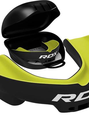 Капа боксерська rdx gel 3d pro black/green junior