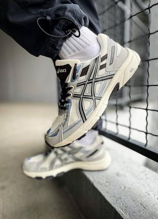 Чоловік кросівки асікс гель вентура 6 / asics gel venture 6 "white/blue"9 фото