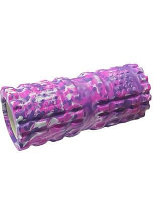 Массажный ролик mosaic rollerua мфр 33 см фиолетово-розовый