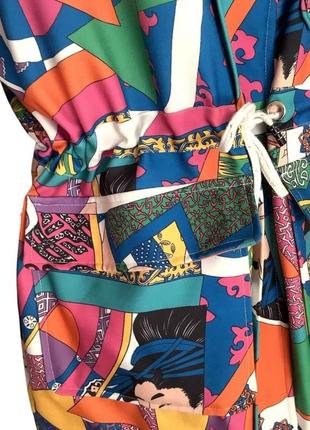 Geisha pattern men's jacket/ harajuku японські укііо е барвисті пэчворк куртка чоловіки хіп-хоп знім7 фото