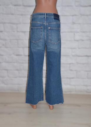 Джинсы с широкой штаниной "&amp; denim wide high waist ankle length"4 фото