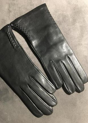 Кожаные черные перчатки, 8,51 фото