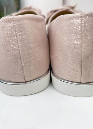 Нюдовые туфли балетки с цветочным декором abloom9 фото