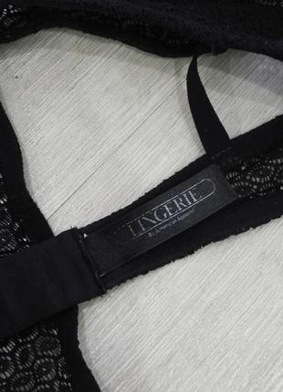 Черный кружевной сетчатый бюстгальтер-бралет треугольник lingerie by american apparel5 фото