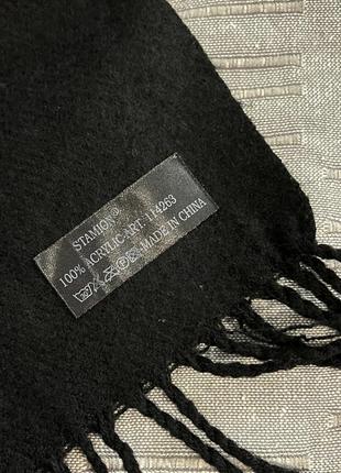 Базовый теплый черный шарф2 фото