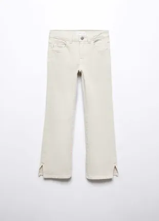Білі нові бежеві брюки джинси з розрізами2 фото